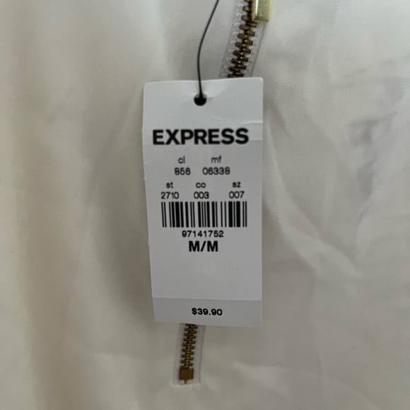 Express White Tank with Zip Front - Picture 2 of 5